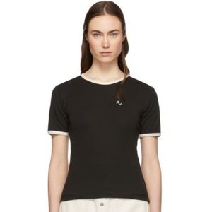 Alexachung Black Jersey Ringer T-Shirt